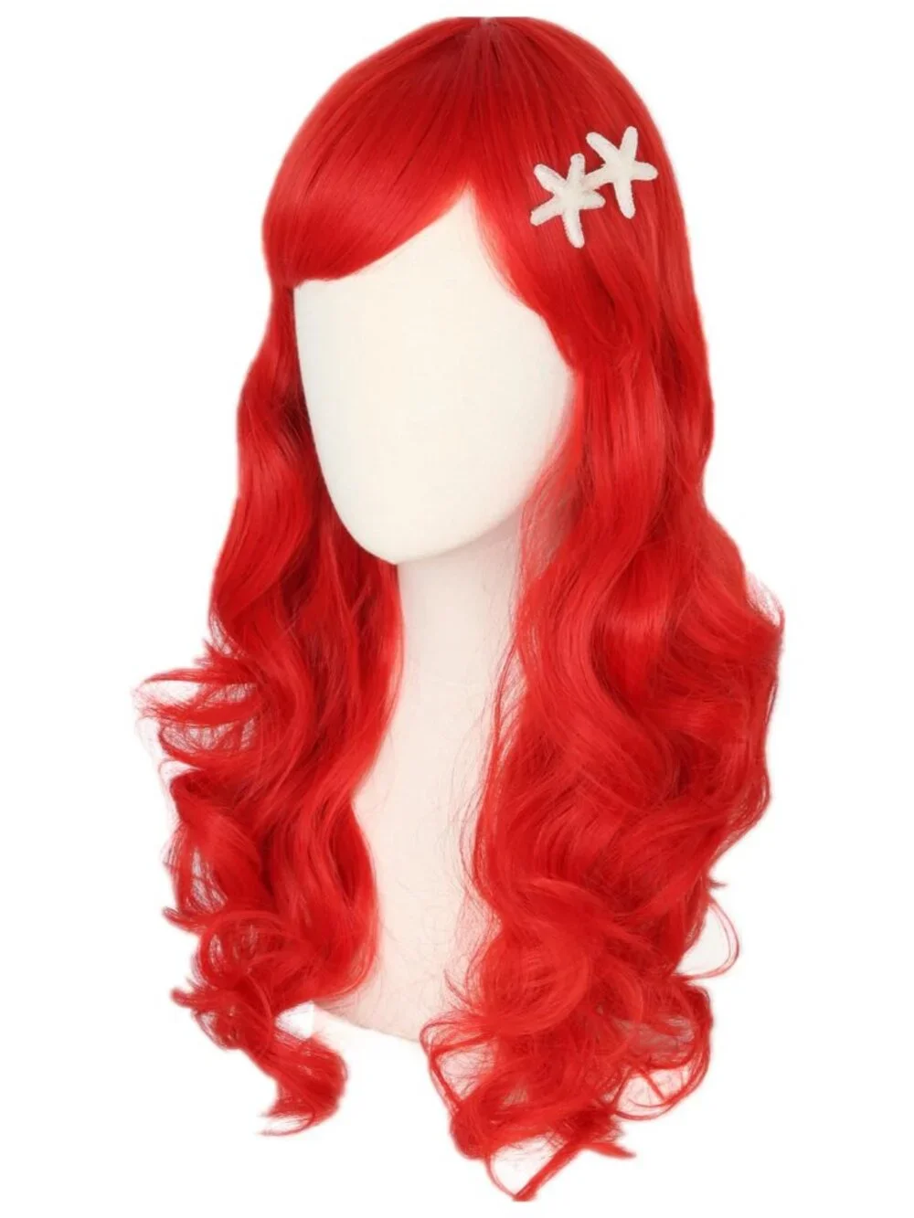 Women's Red Short Cosplay Halloween Costume Wig With Necklace Earrings